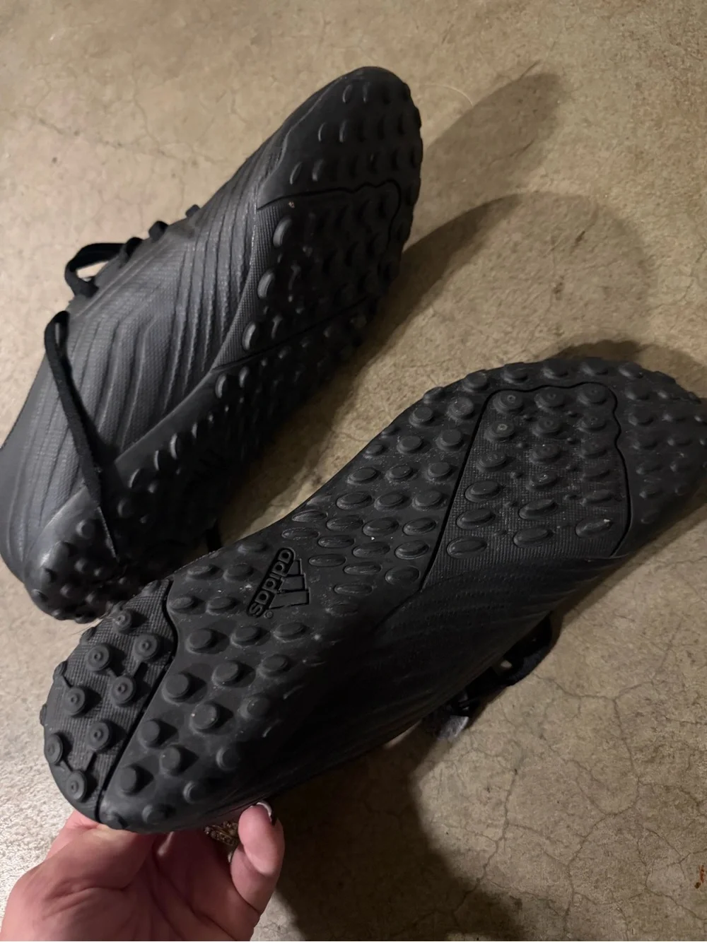 adidas Black Soccer Turf Cleats